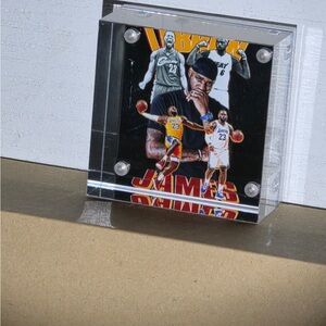 Acrylic Basketball Display Frame with LeBron James 2x2